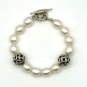 Ann King Freshwater Pearls & Silver Bracelet